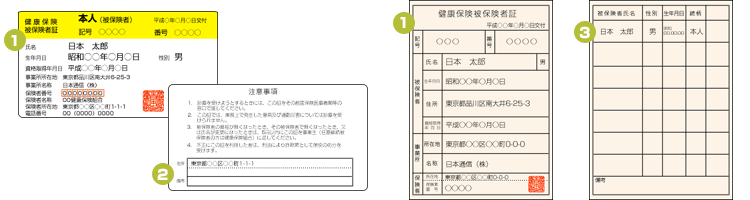 （キャプチャ）被保険者証の注意事項
